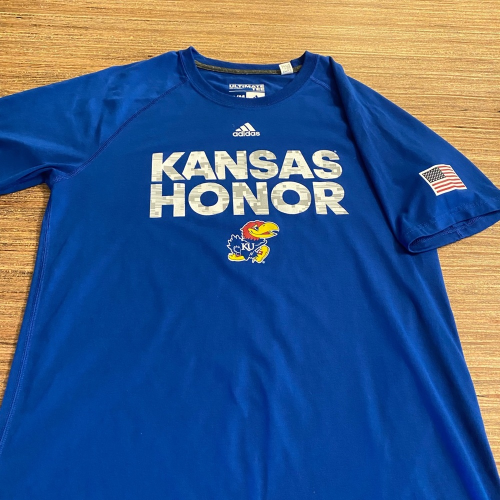 Adidas, men’s short sleeve t-shirt, Kansas Jayhawks